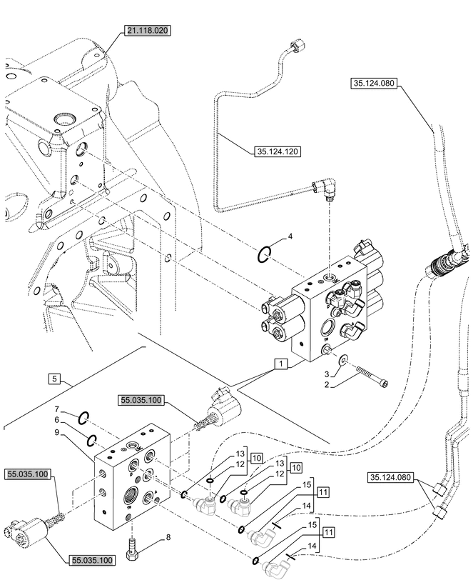 New Holland T6090 T6070 Zawór 90364999