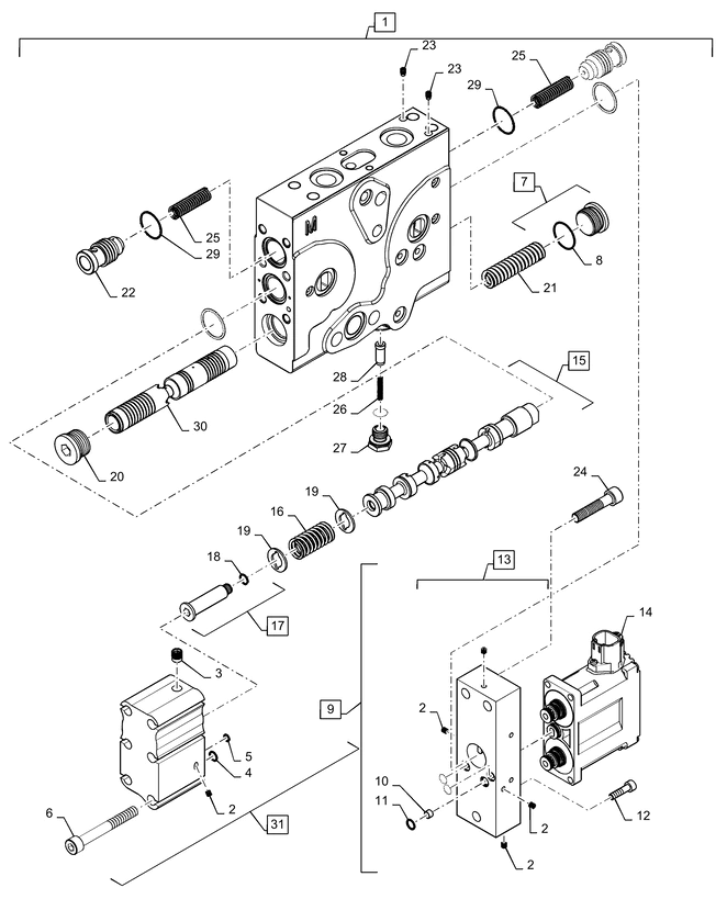 New Holland T6090 T6070 Zawór valve assy lh aux cch 47595559