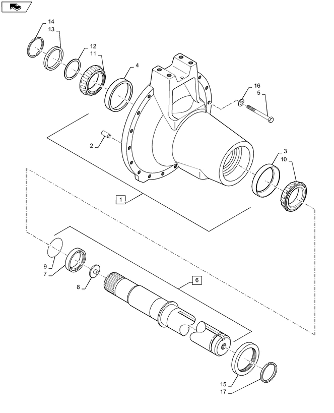 New Holland T6090 T6070 Wałek 84158497
