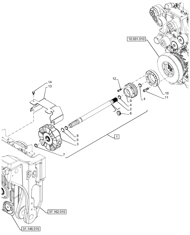 New Holland T6070 Połączenie giętkie 47490582