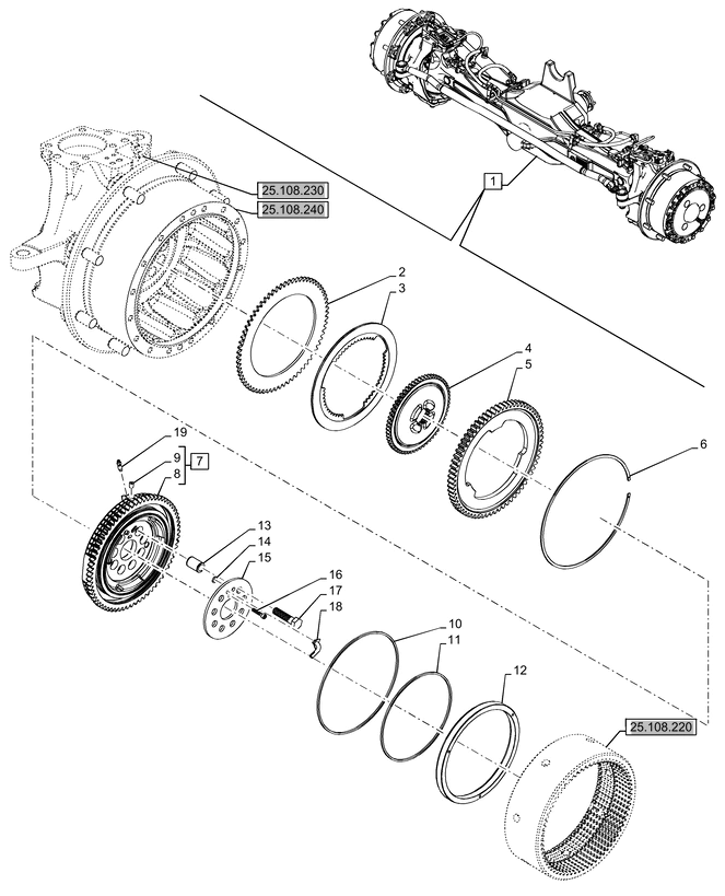 New Holland T6090 Koło zębate koronowe 47895504