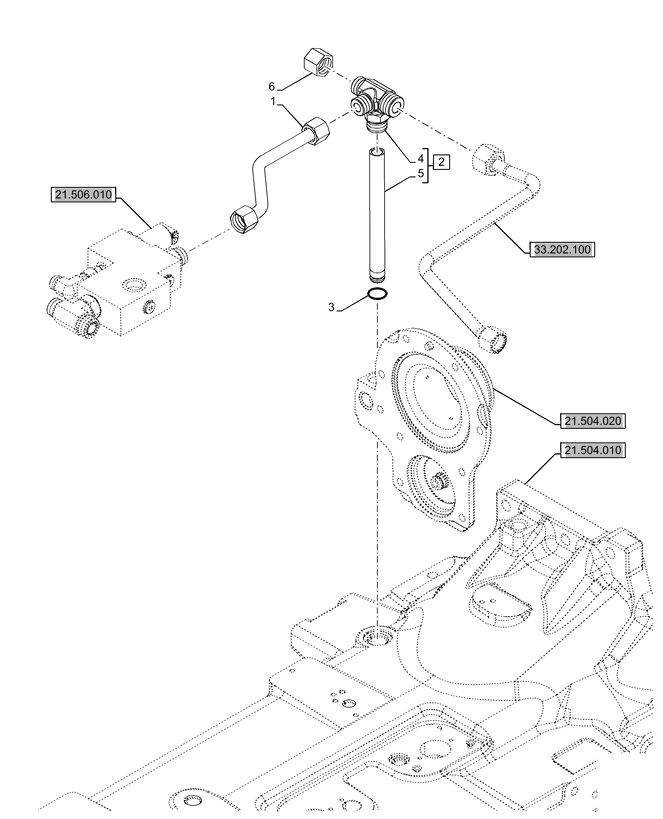 New Holland T6070 Złączka hydrauliczna 87732510