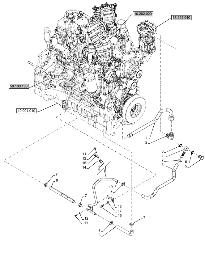 New Holland T6090 T6070 Rurka 47515780