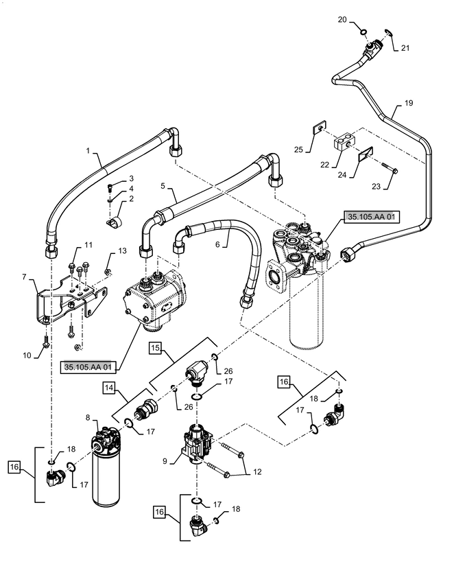 New Holland T6090 Zawór 84325982