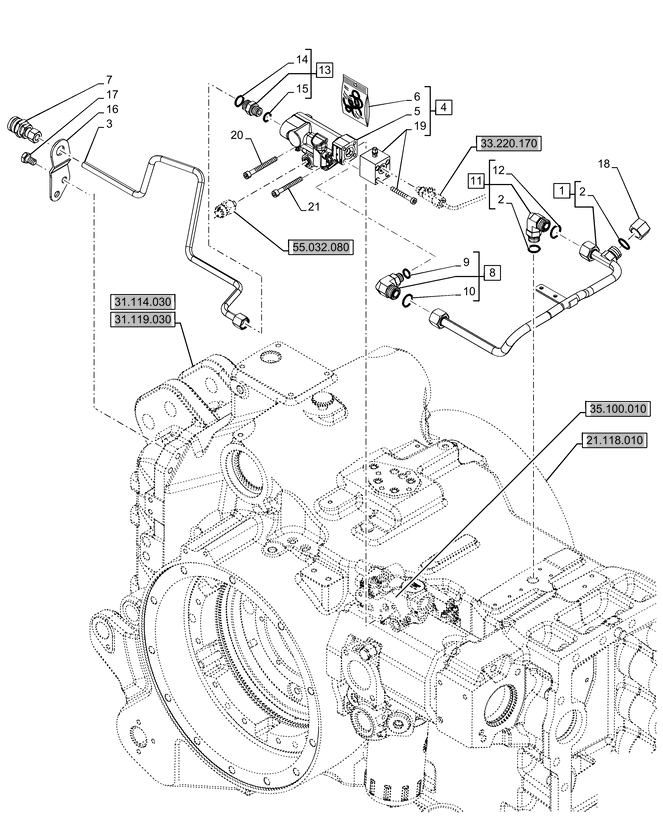 New Holland T6090 T6070 Zawór hamulca 48096351