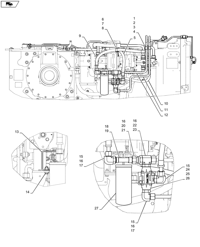 New Holland T6090 T6070 Zawór 84577551