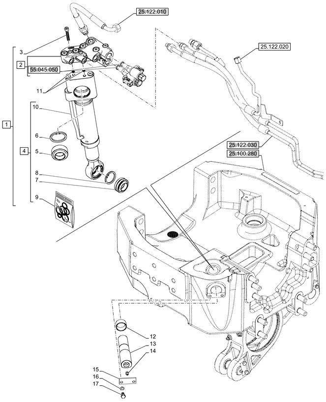 New Holland T6070 Sekcja zaworu 48141799