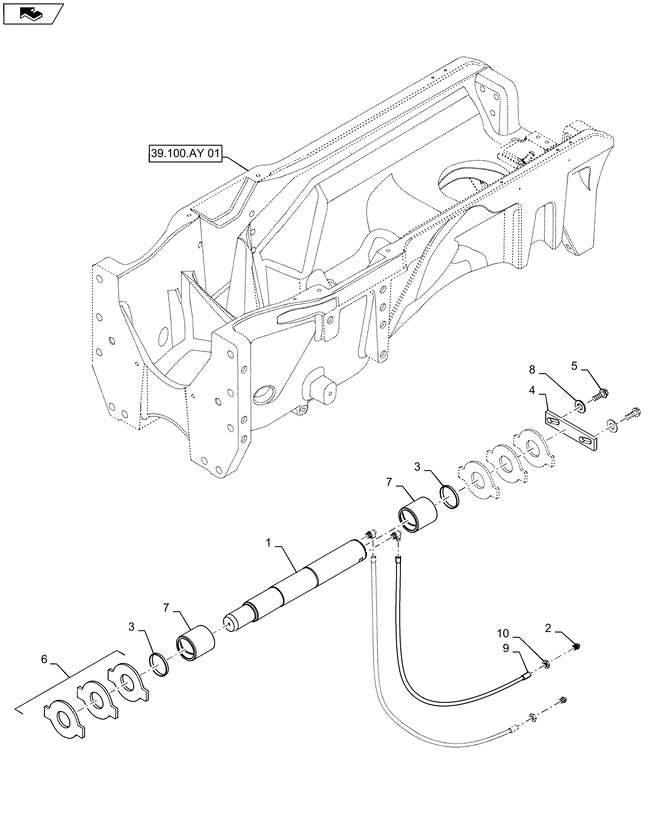 New Holland T6090 Sworzeń 60.26mm od x 510mm l 84372521