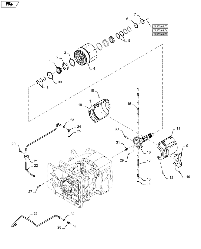 New Holland T6090 Wałek 87536356