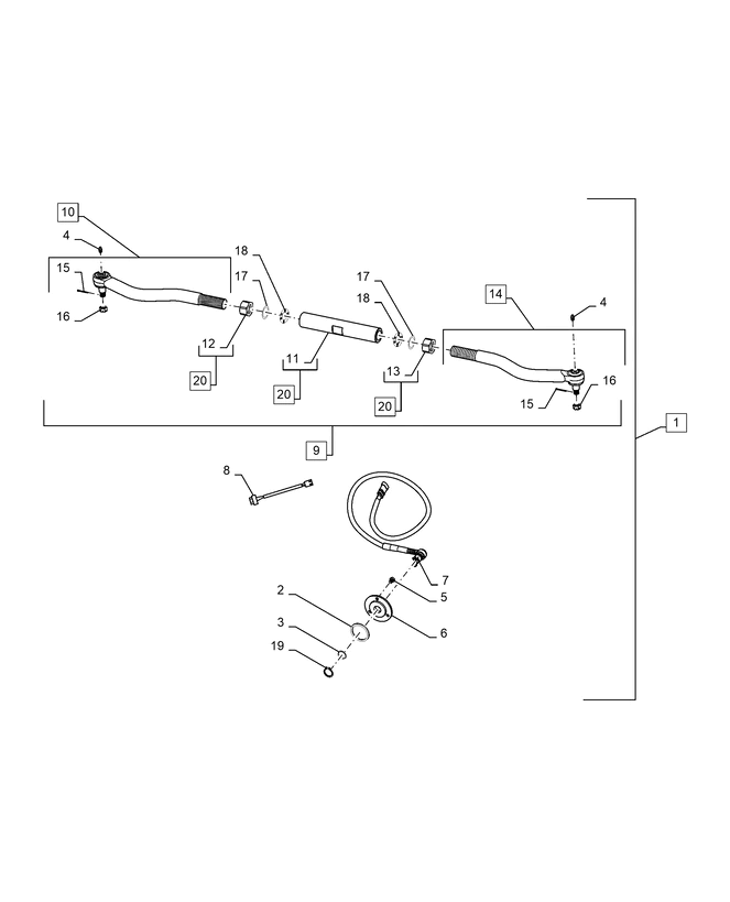 New Holland T6090 T6070 Pręt 84228391