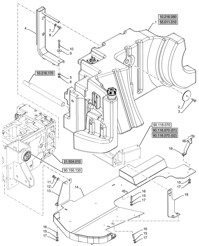 New Holland T6070 Płyta 47954991