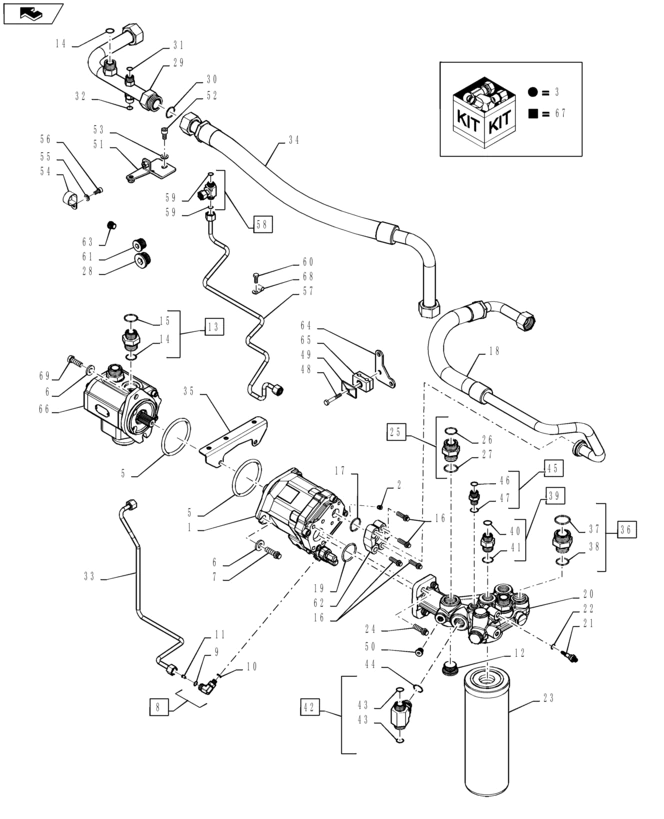 New Holland T6090 Wąź 87438800