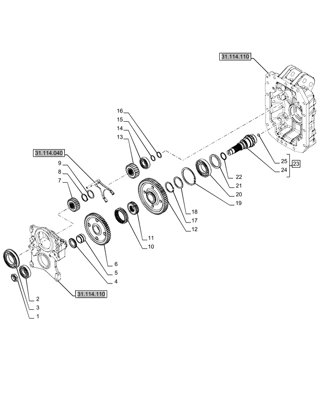 New Holland T6070 Koło zębate napędowe 30t 87548137