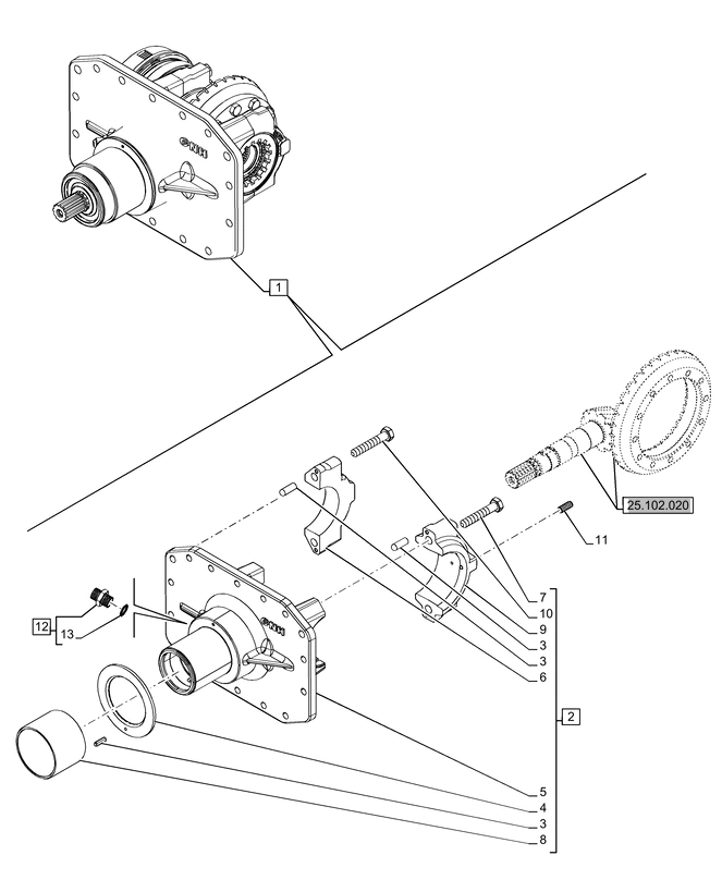 New Holland T6070 Element nośny bevel gear 84565055
