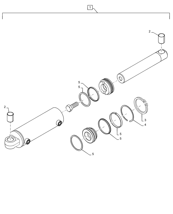 New Holland T6090 Siłownik double acting, 63.5mm rod, 260.4mm stroke 87542725