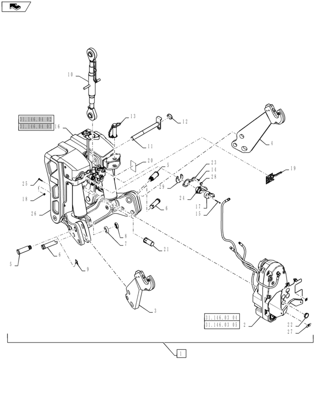 New Holland T6090 T6070 Sworzeń 84514139