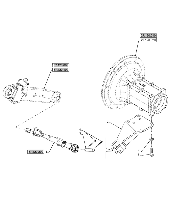 New Holland T6090 T6070 Wspornik 84517772