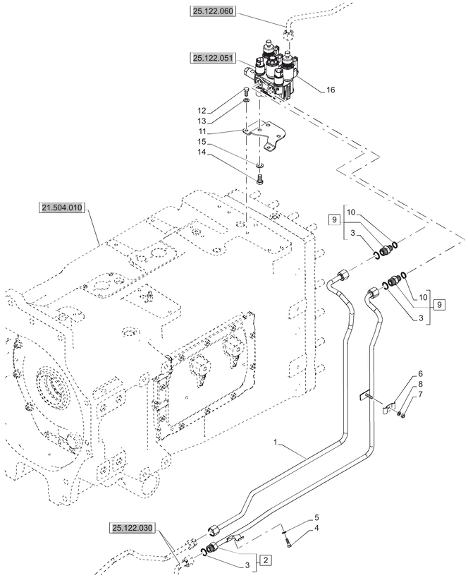 New Holland T6070 Zawór hydrauliczny 47979581