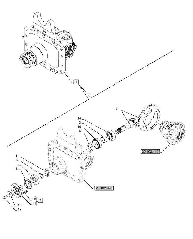 New Holland T6070 Zestaw kół zębatych 84365312