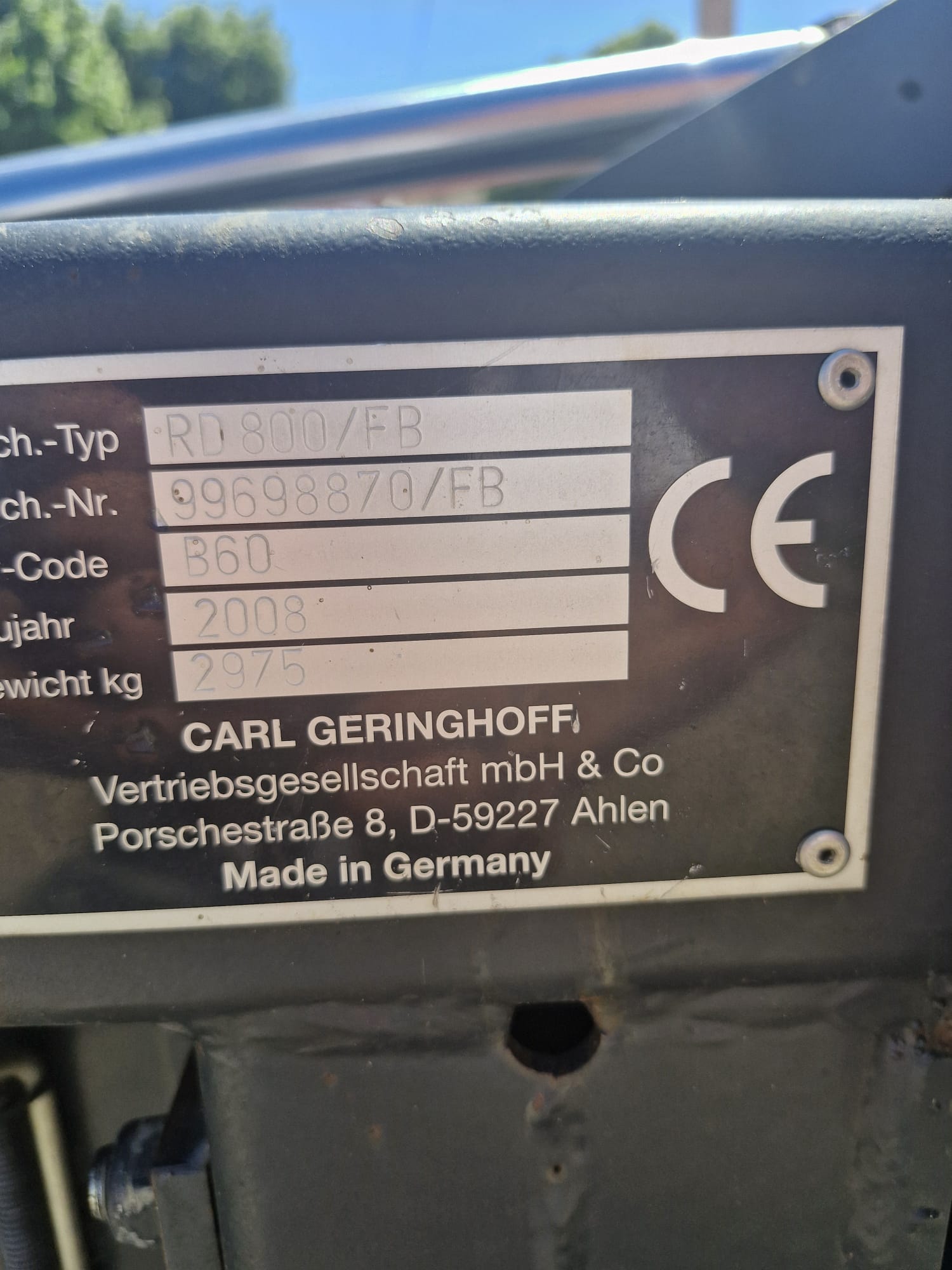 Adapter do zbioru kukurydzy na ziarno Geringhoff RotaDisc RD 800/FB do Massey Ferguson