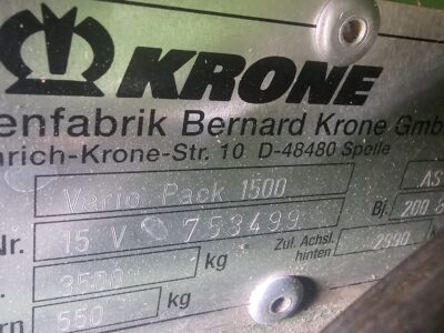 Prasa rolującą do słomy Krone Vario Pack 1500