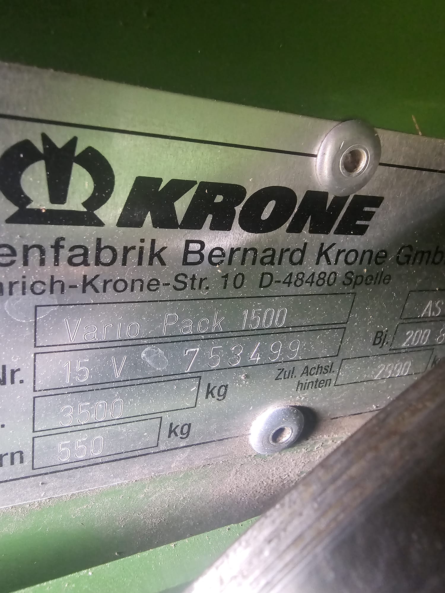 Prasa rolującą do słomy Krone Vario Pack 1500