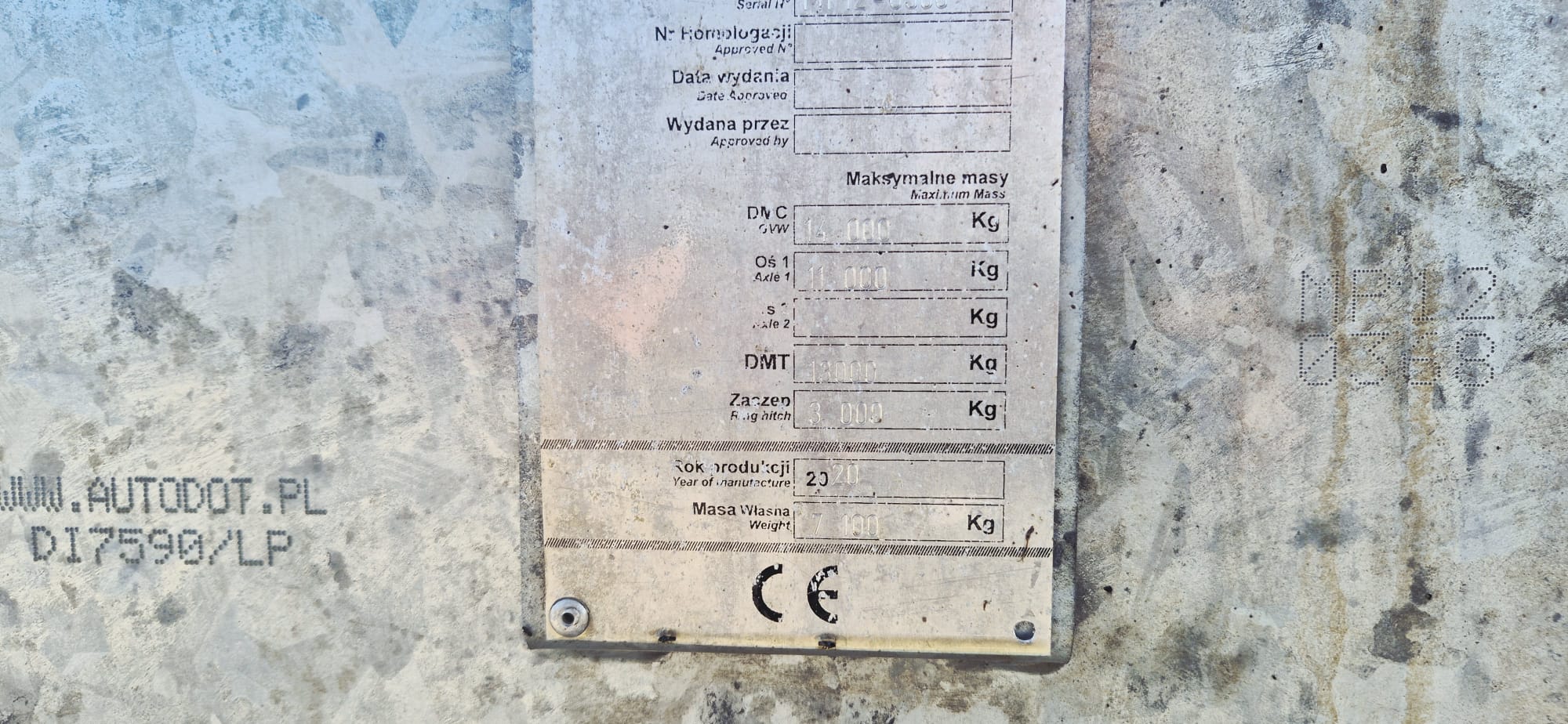 Rozrzutnik obornika wapna PICHON M1350
