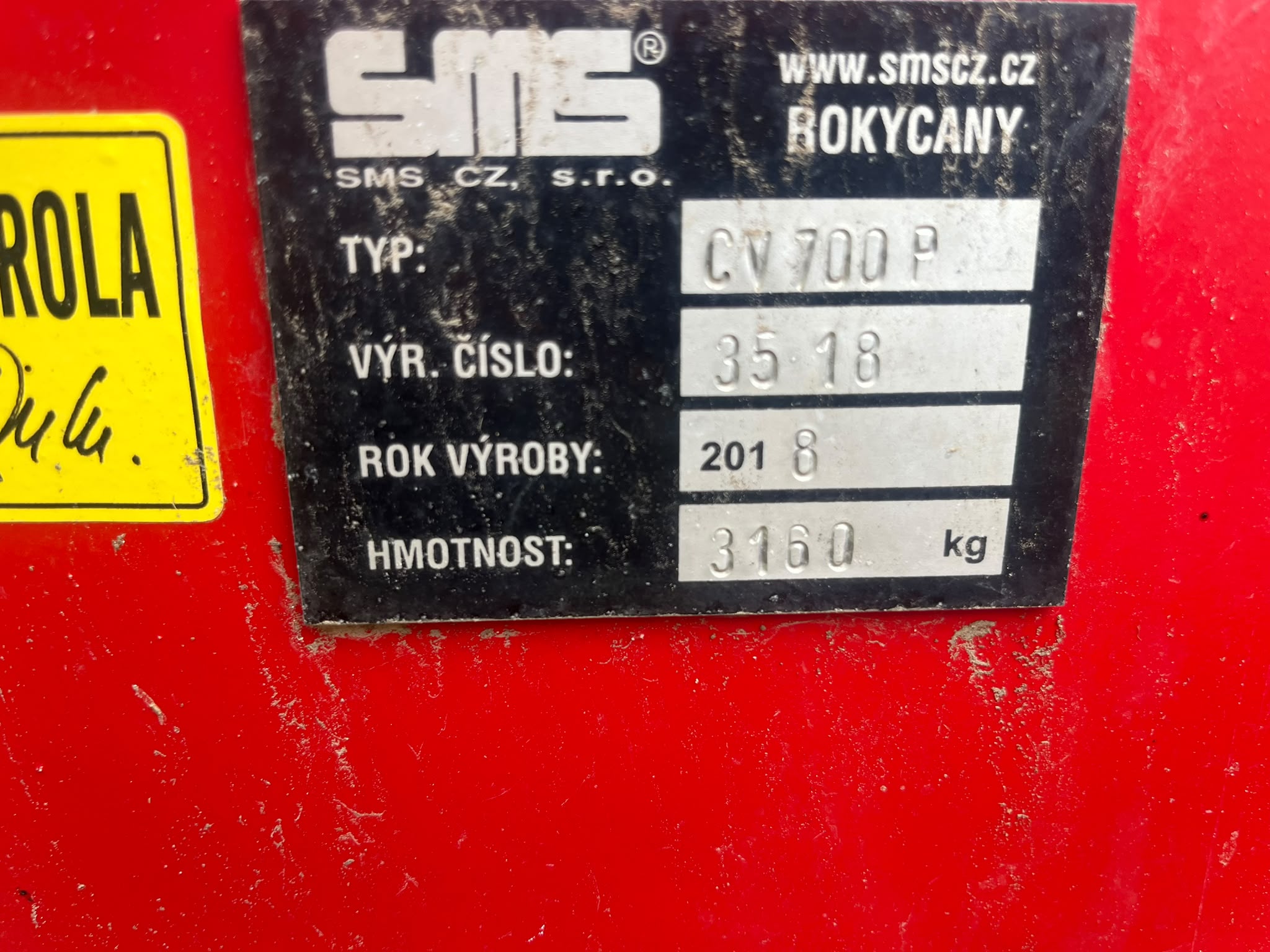 Wały uprawowe SMS CV 700P