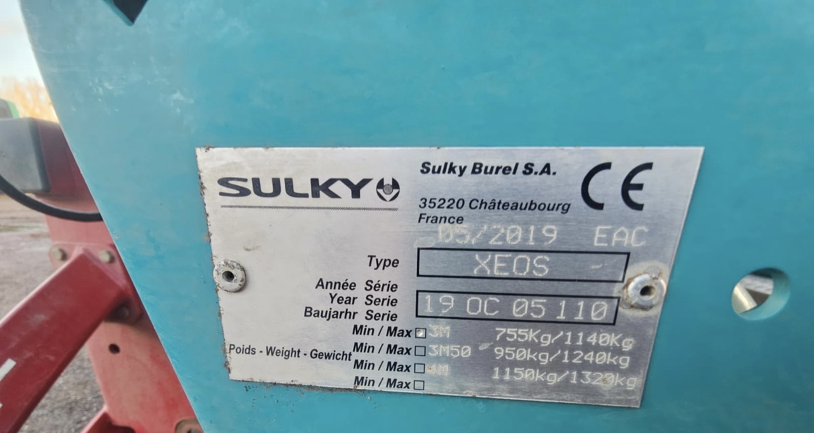 Agregat SULKY XEOS . szerokość robocza 3 m
