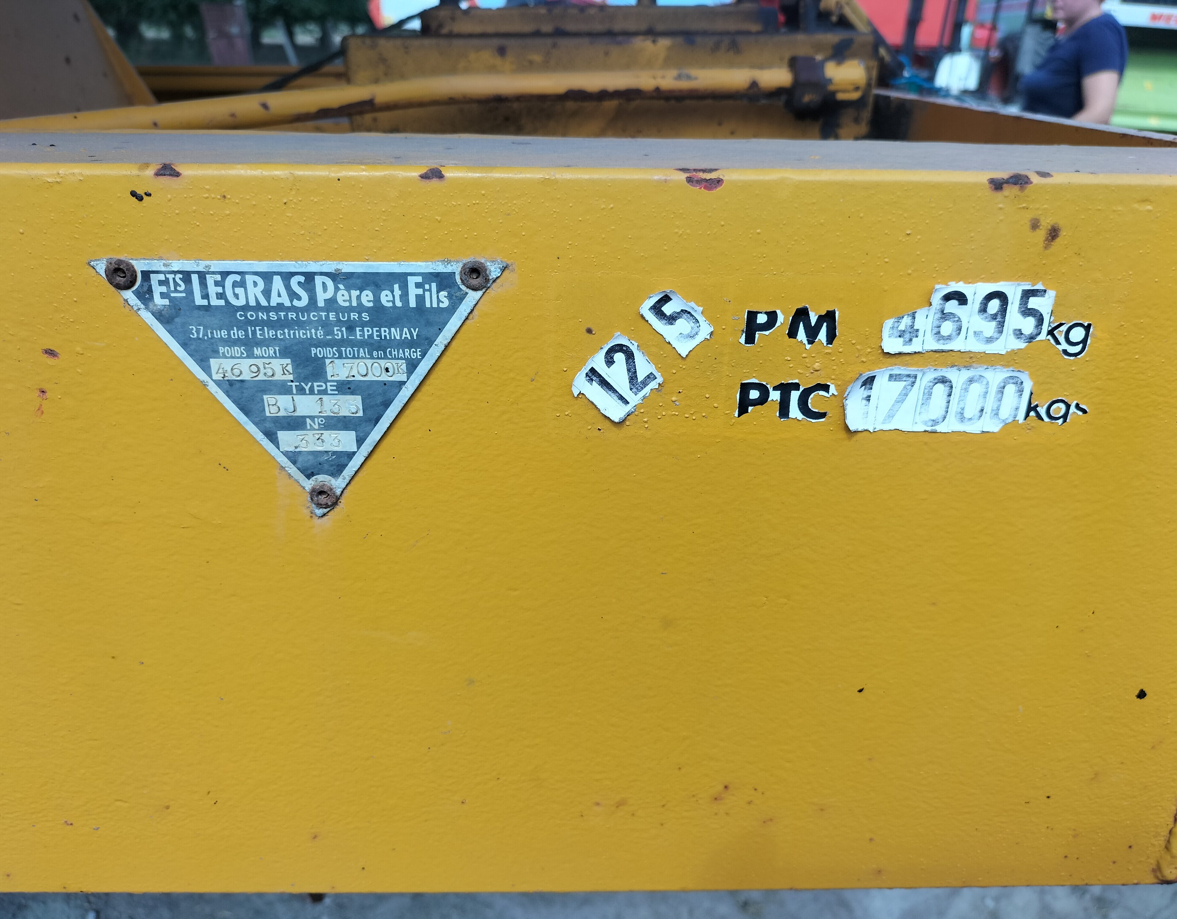Przyczepa tandem Legras 12 ton